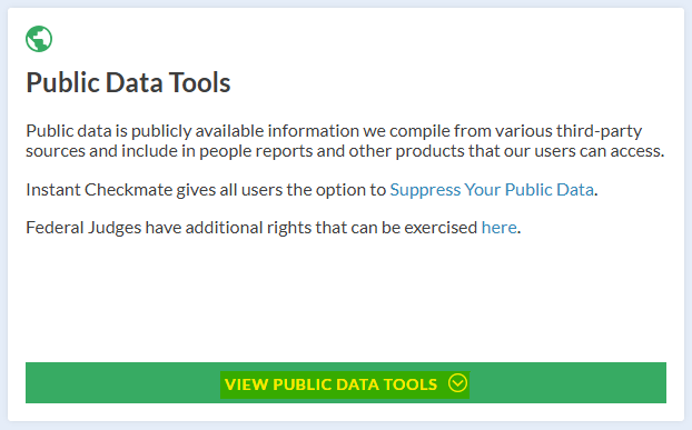 Instant Checkmate Public Data Tools