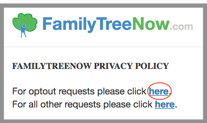 remove yourself from familytreenow opt out removal
