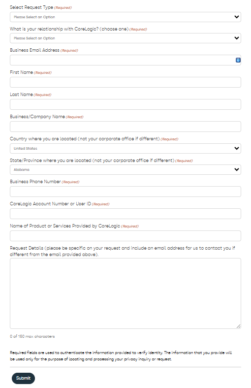 CoreLogic opt out form