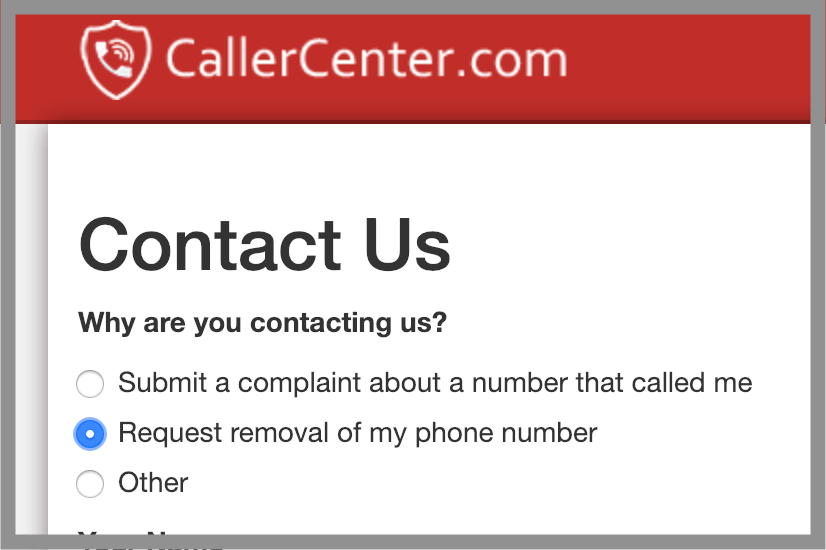 How to Remove Yourself from CallerCenter opt out removal