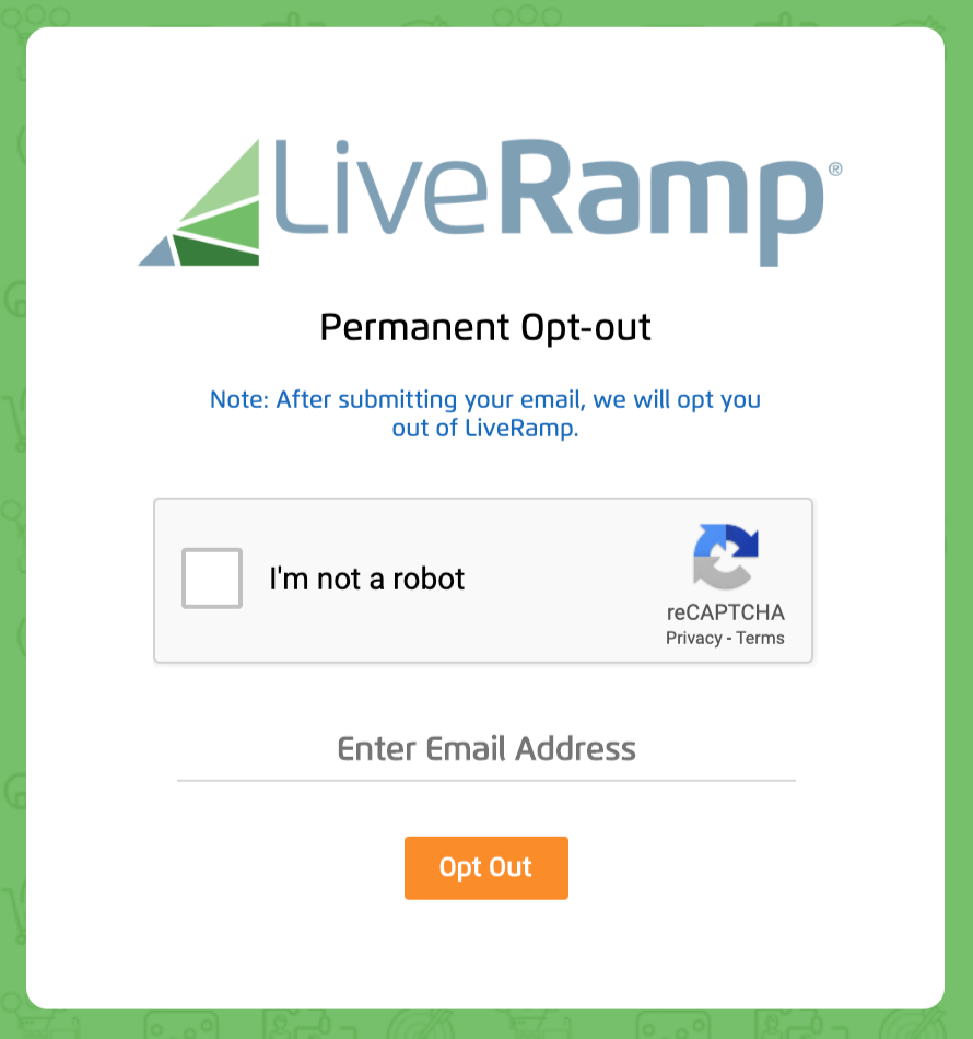 Remove Yourself from LiveRamp opt out removal