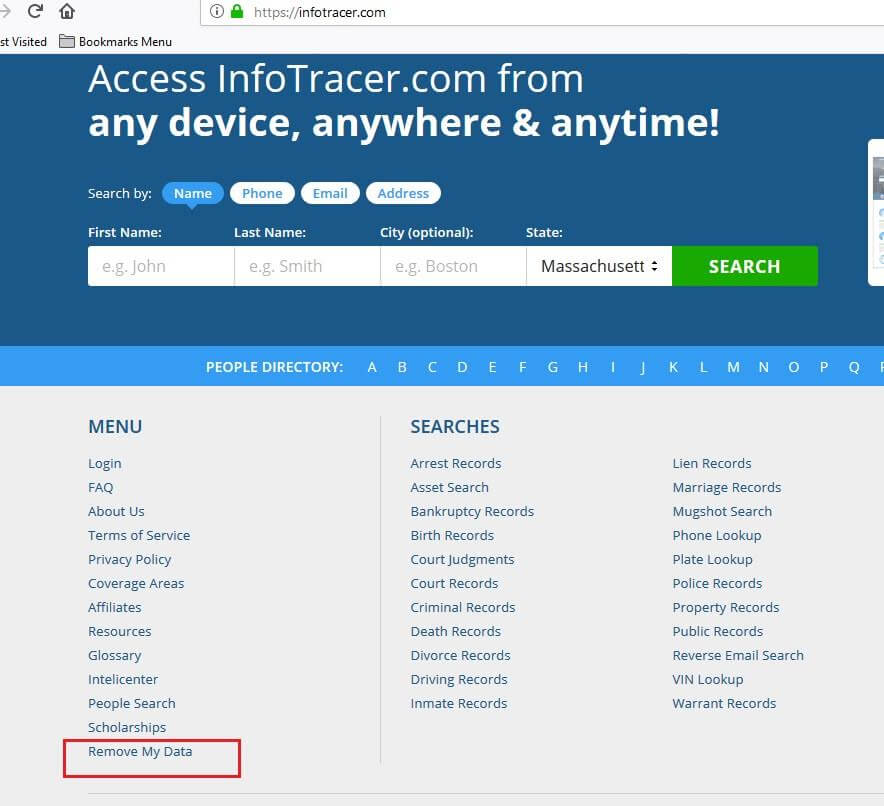 How to Remove Yourself from InfoTracer opt out removal