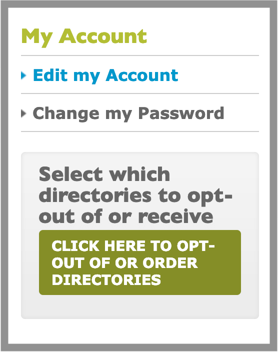 Yellow Pages "Click Here to Opt-Out of or Order Directories" 