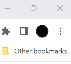 Three dots in Chrome browser