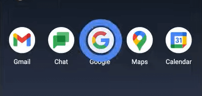 Google icon on Android phone