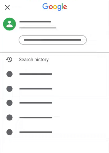 Search history on Android