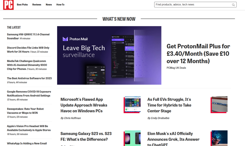 PCMag homepage
