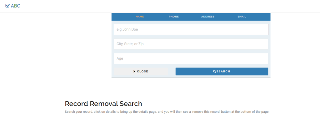 Advanced Background Checks record removal search