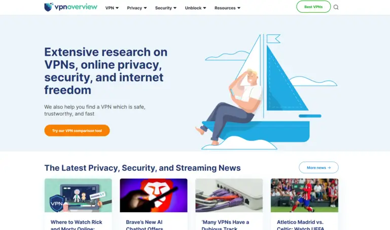 VPN Overview homepage