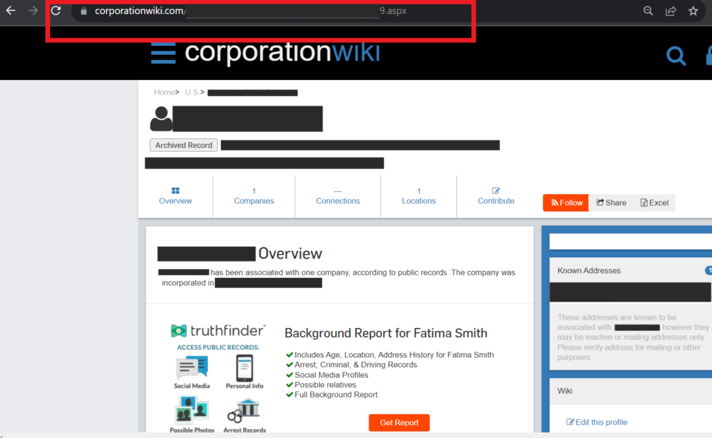 Corporationwiki profile URL