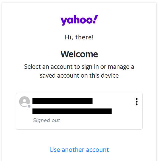 Yahoo log in 
