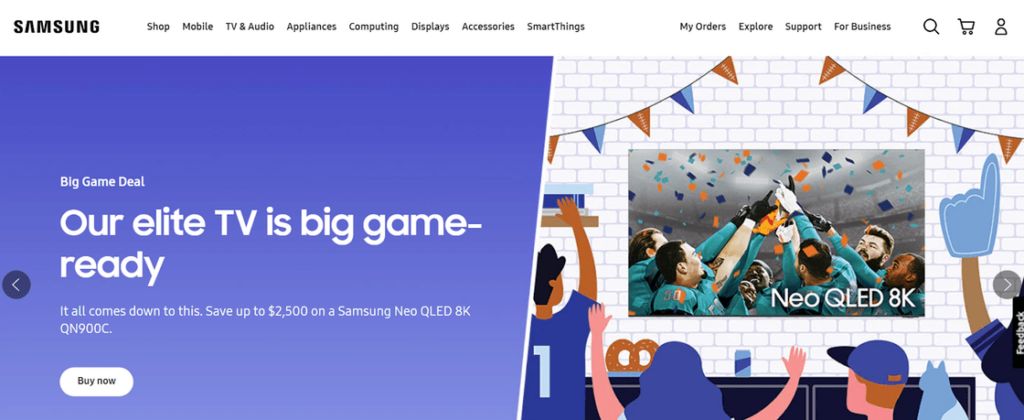 Samsung website