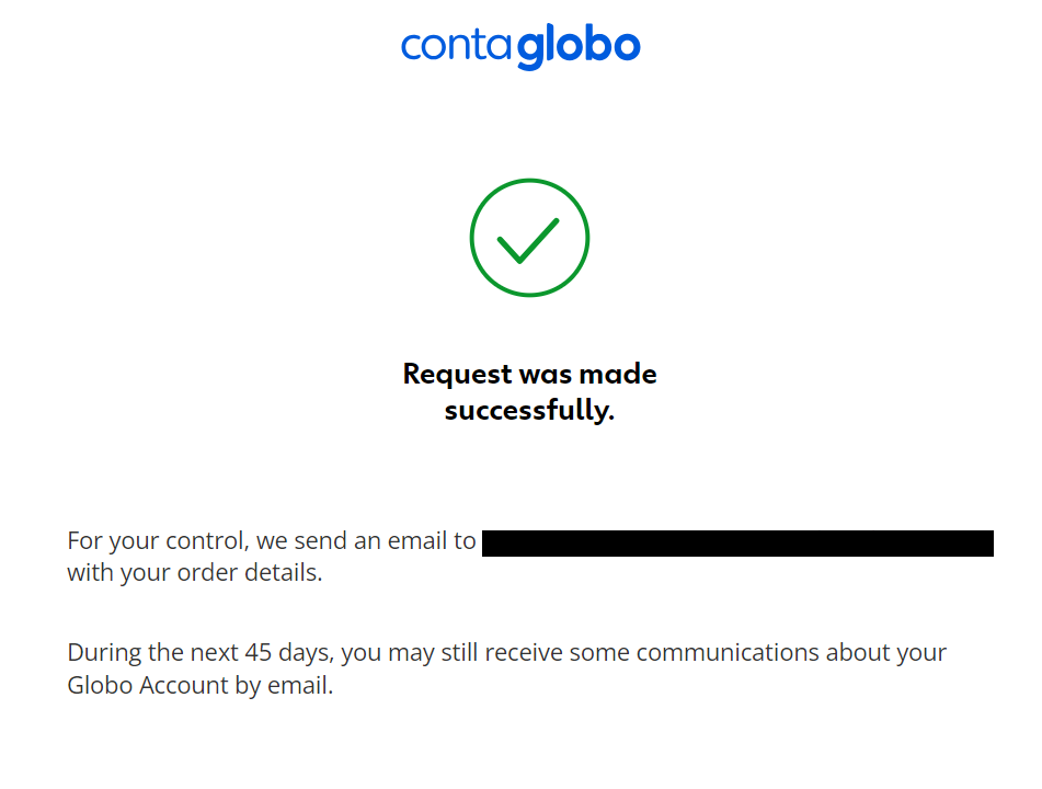 Globo - request was made successfully page 