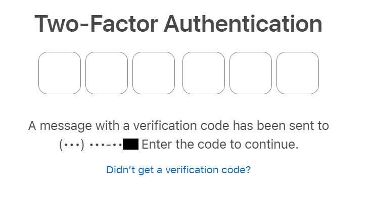 Apple ID two-factor authentication