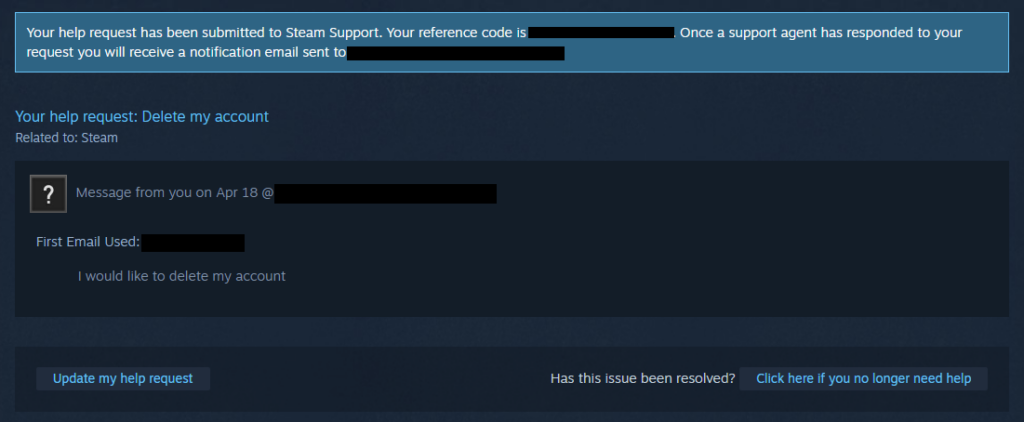 Steam reference code 