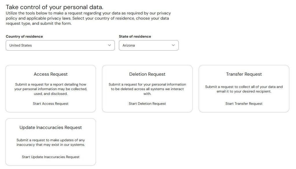Crunchbase opt-out form