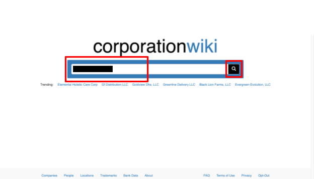 Corporation Wiki search bar