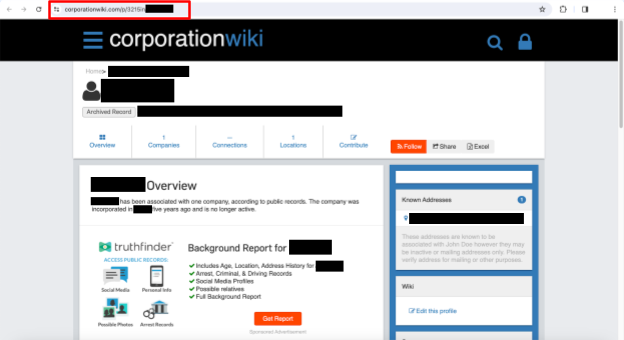 Corporation Wiki profile URL