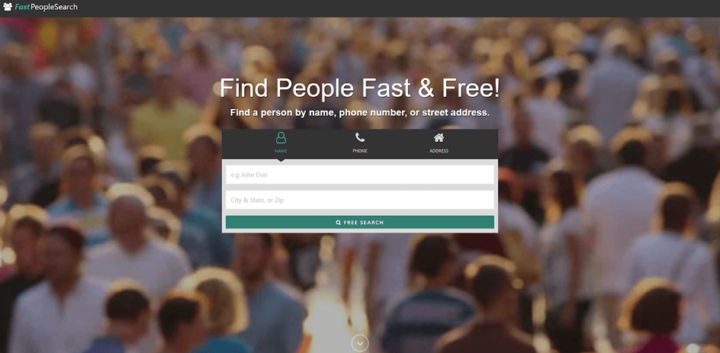 FastPeopleSearch homepage