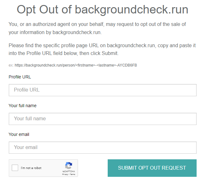 Backgroundcheck.run opt out form