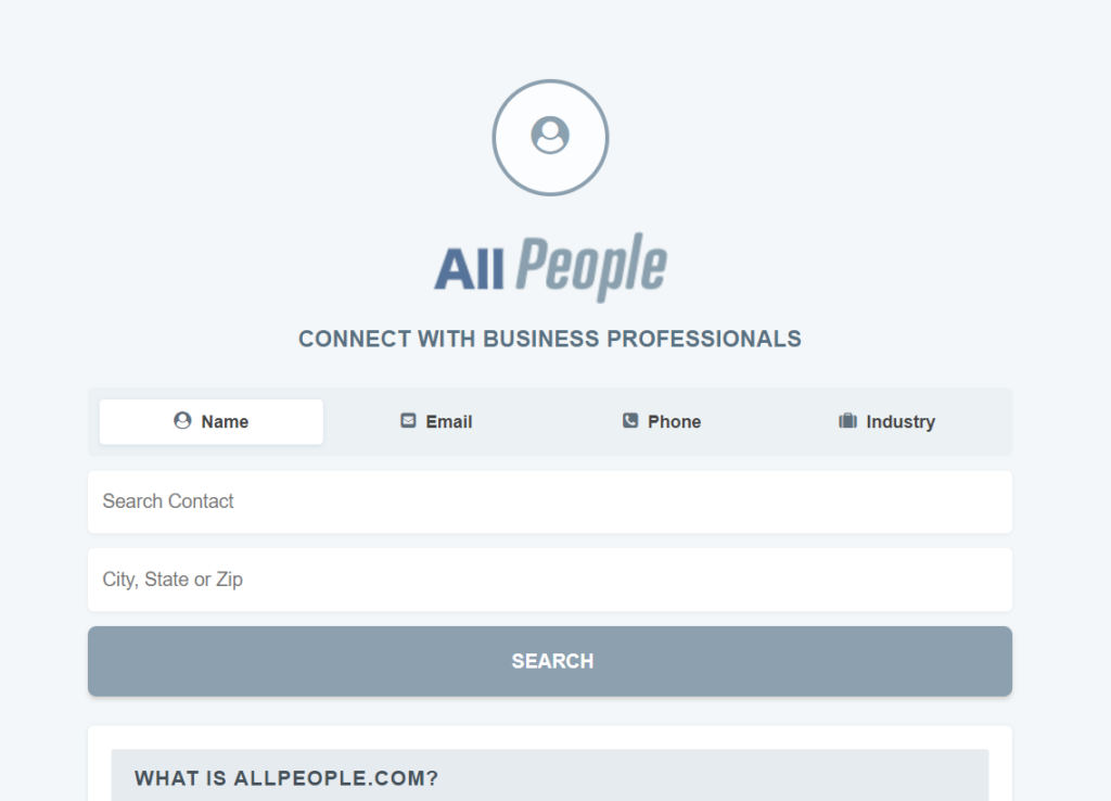 AllPeople search