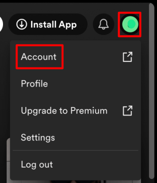 Spotify "Account" 