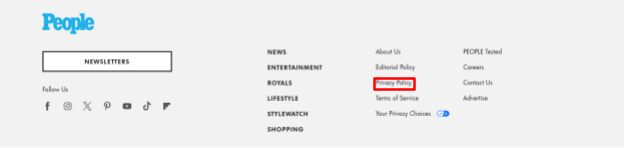 People.com "Privacy Policy" link in footer
