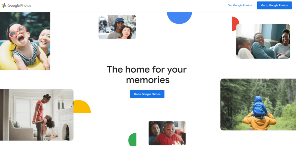 Google Photos homepage