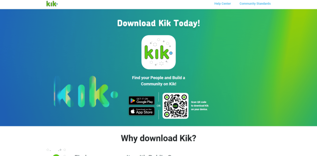 Kik homepage