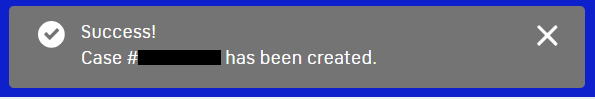 CBS Sports request case number