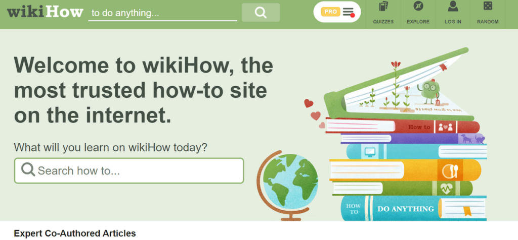 wikiHow homepage