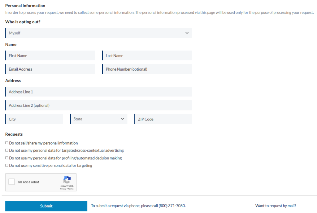 Deep Sync opt out form