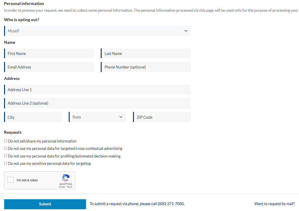 Compact Lists opt out form