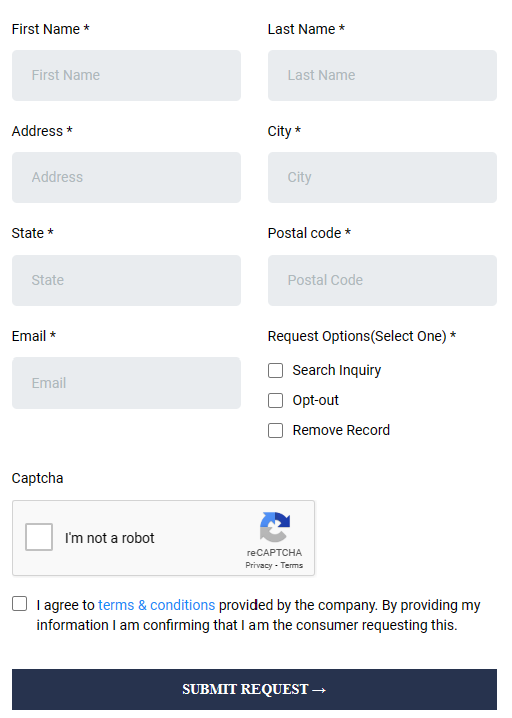 First Direct Marketing opt out form