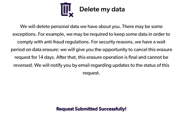 PeopleDataLabs delete request submitted 