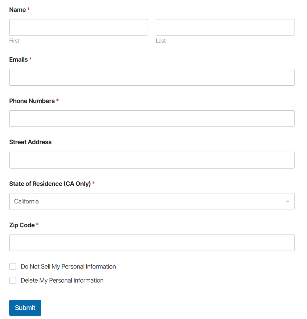 Remodeling opt out form