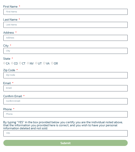 SMS Inc opt out form