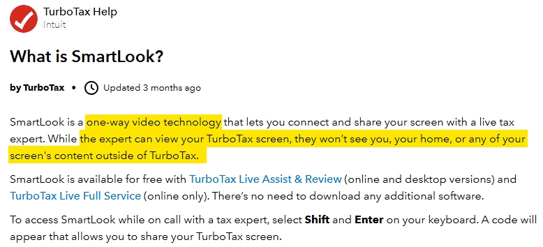 TurboTax SmartLook