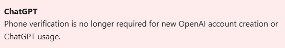 ChatGPT phone verification