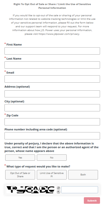 J. D. Power opt out form