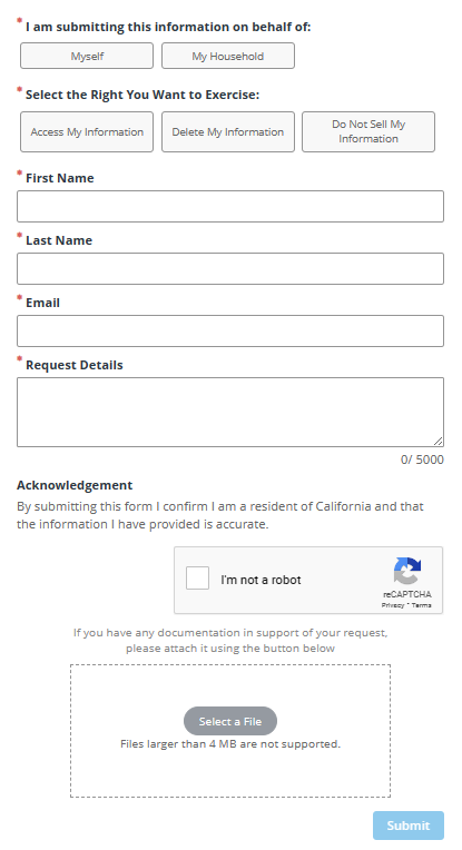 WealthEngine opt out form