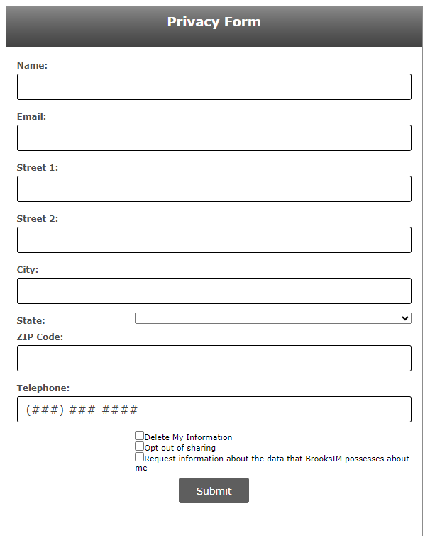 BrooksIM opt out form