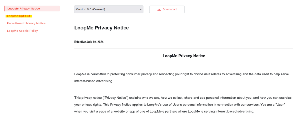 LoopMe Privacy Notice