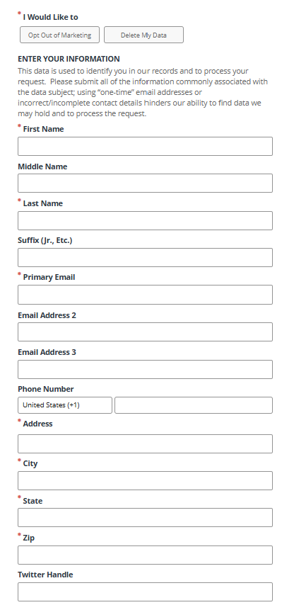 Wiland opt-out form