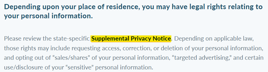 CivisAnalytics supplemental privacy notice link