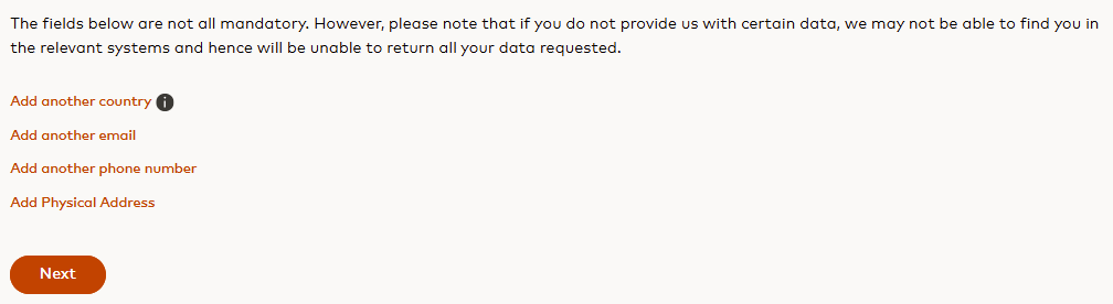 Ekata opt out form optional fields