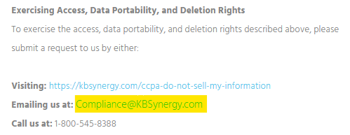 KBSynergy contact details 