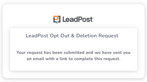 LeadPost message to check your email inbox