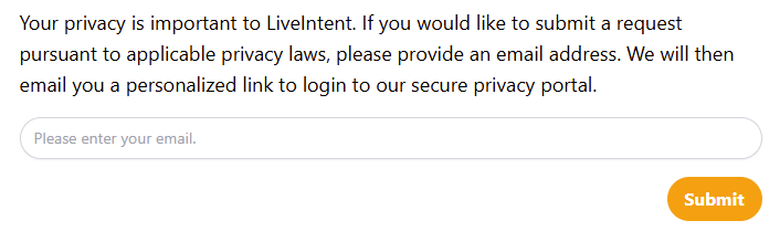 LiveIntent enter your email