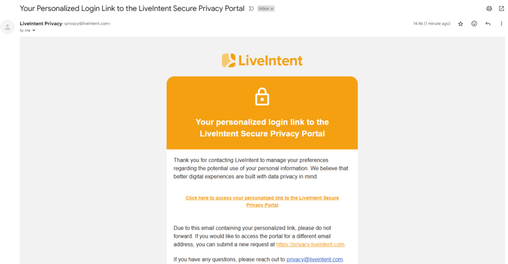 LiveIntent email link